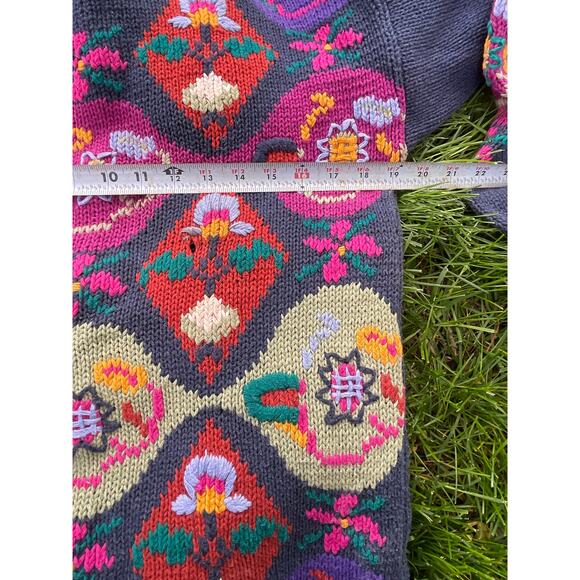 vintage Pier 1 Imports Passport Sweater Size Small - Picture 5 of 16